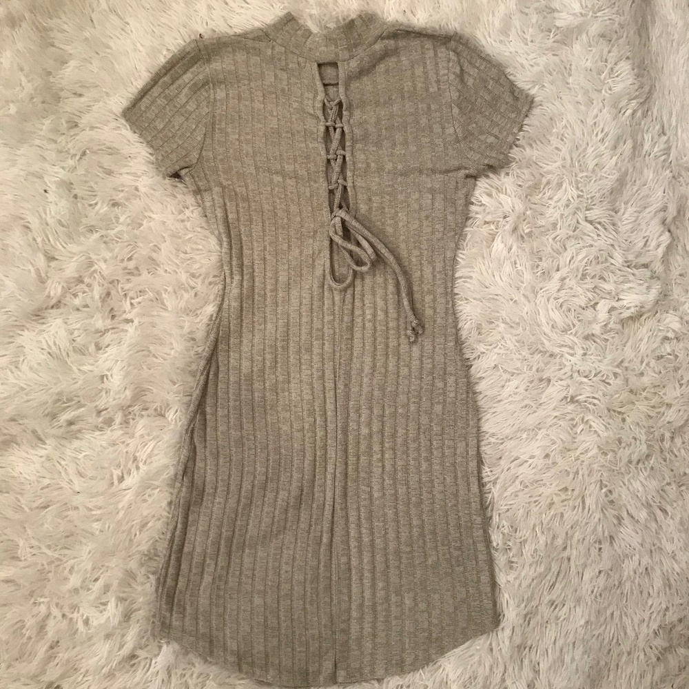Grey Tight Fitted Dress